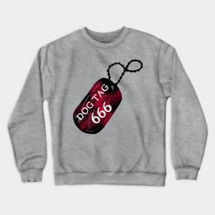 666 Dog Satanic Tag Crewneck Sweatshirt